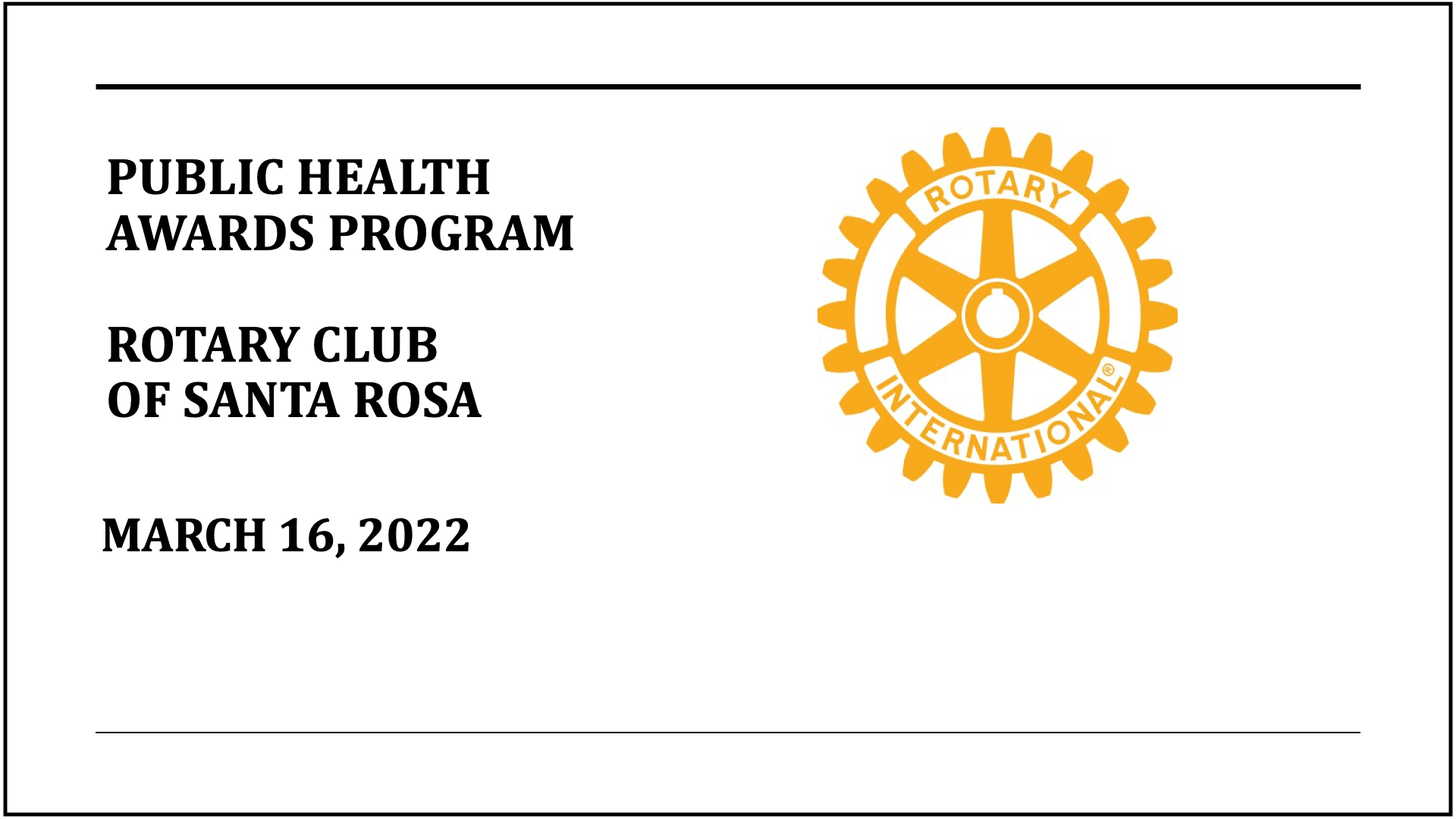 Public Health & Safety Awards
