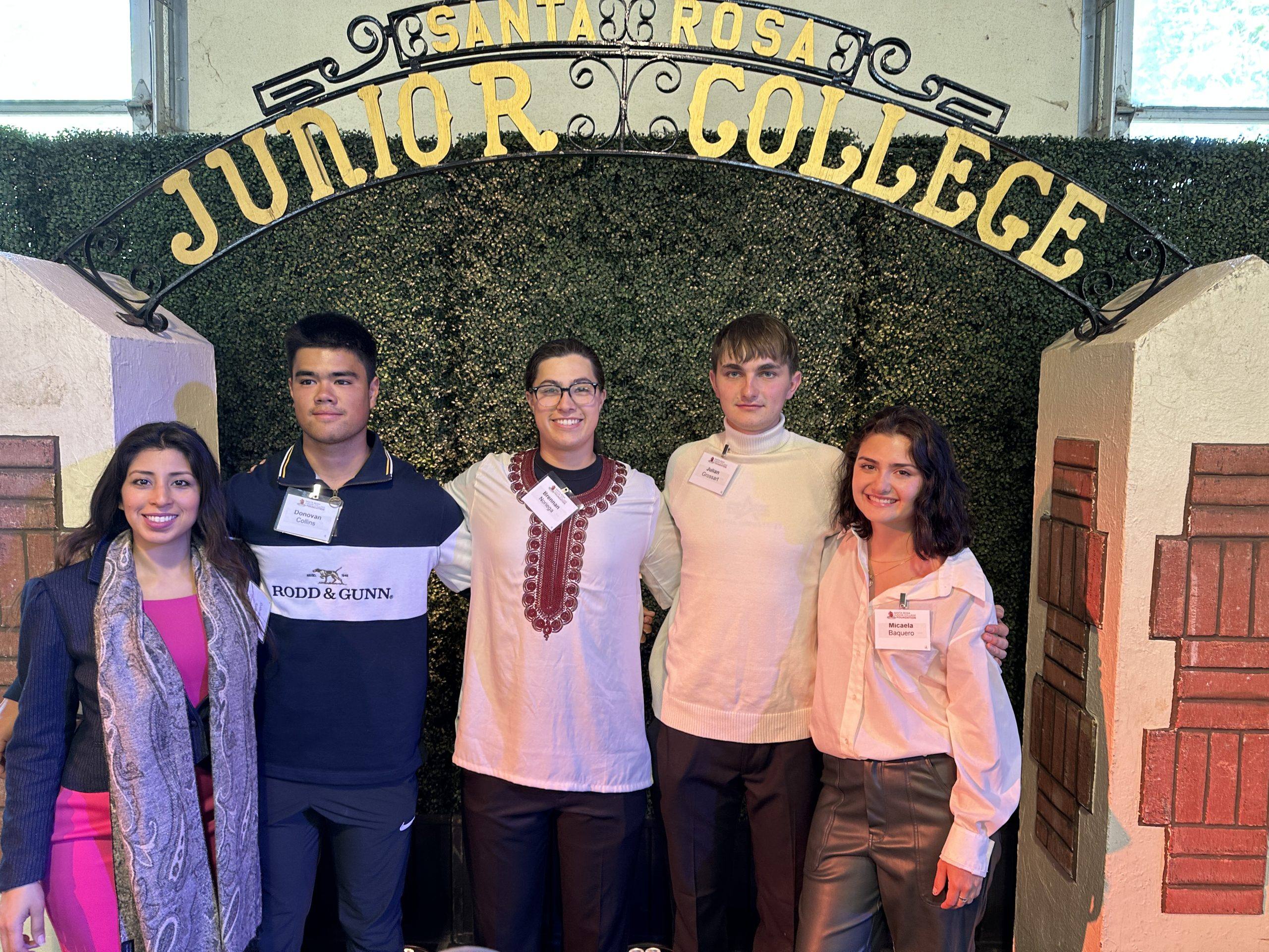 SRJC Rotaract officers and Rotary Counselors At SRJC President’s Retirement Dinner